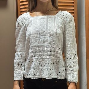 White Zara lace blouse
